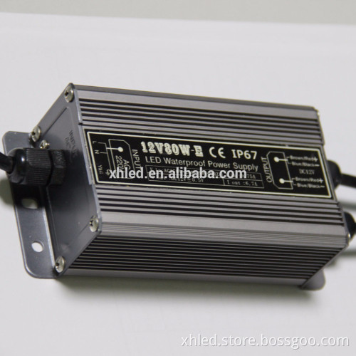 2 Years warranty Metal Shell Waterproof Ripple Less than 150mV IP67 80Watts constant voltage led power supply